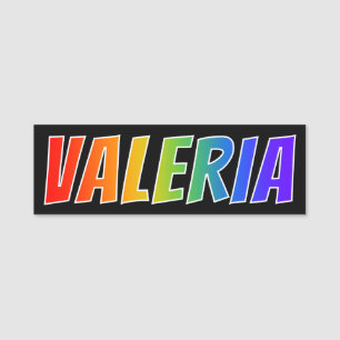 Porte-nom Prénom "VALERIA" : Coloration d'arc-en-ciel