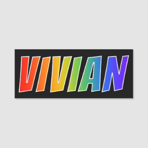 Porte-nom Prénom "VIVIAN" : Coloration d'arc-en-ciel