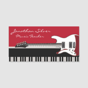 Porte-nom Professeur professionnel de piano et de guitare
