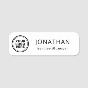Porte-nom Professionnel Logo Entreprise Employé