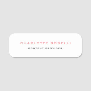 Porte-nom Professionnel minimaliste élégant
