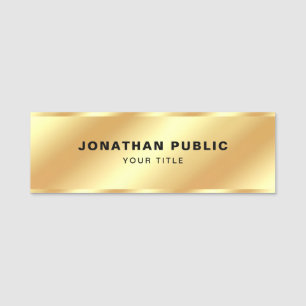 Porte-nom Professionnel Moderne Élégant Modèle Glam Gold