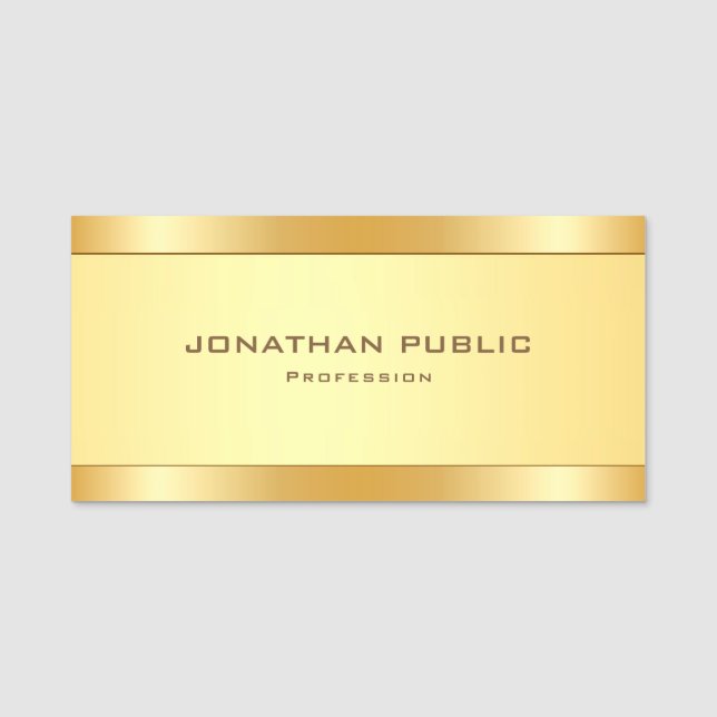 Porte-nom Professionnel moderne et élégant de la métallurgie (Devant)