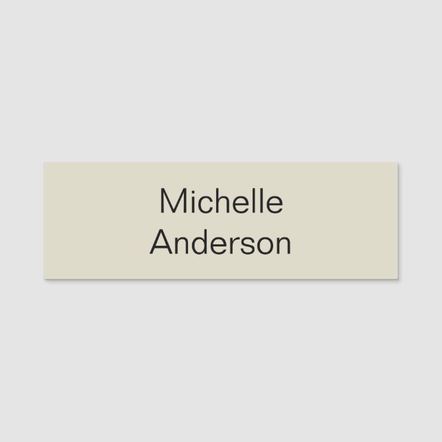 Porte-nom Professionnel Plain Moderne Élégant Minimaliste (Devant)