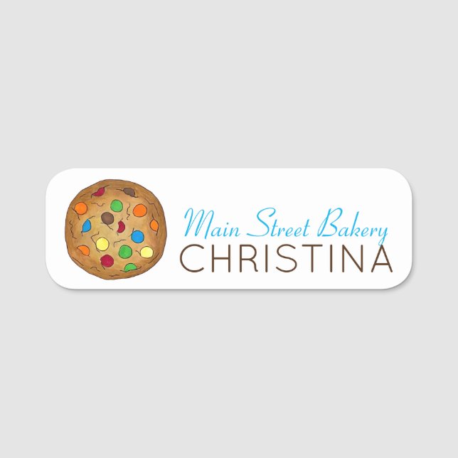 Porte-nom Rainbow Chocolate Chip Cookies Bakery Bake Shop (Devant)