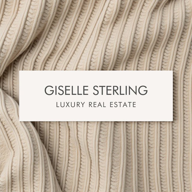 Porte-nom Real Estate Neutral Beige Luxury  (Créateur téléchargé)