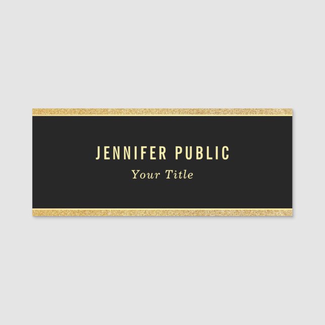 Porte-nom Rectangle élégant fait sur commande de parties (Devant)