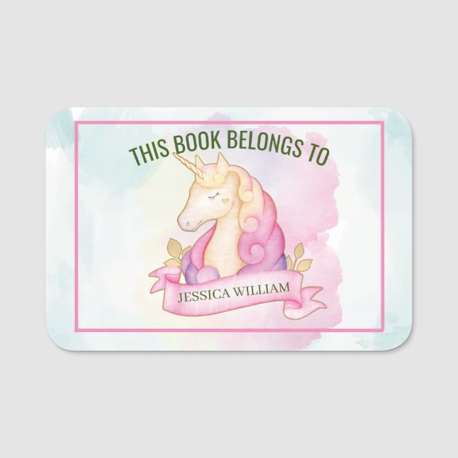 Porte-nom Retour À L'École, Nom Personnalisé 2E Classe (Devant)