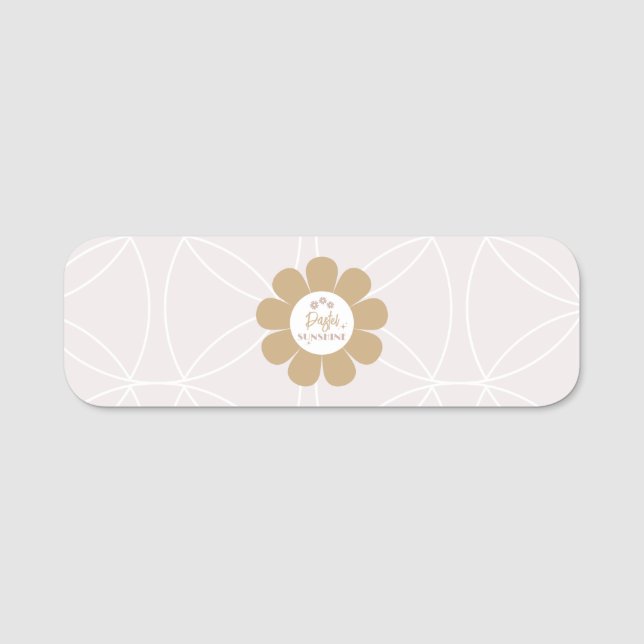 Porte-nom Retro Elegant Blush Pink Business (Devant)