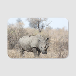 Porte-nom Rhino blanc