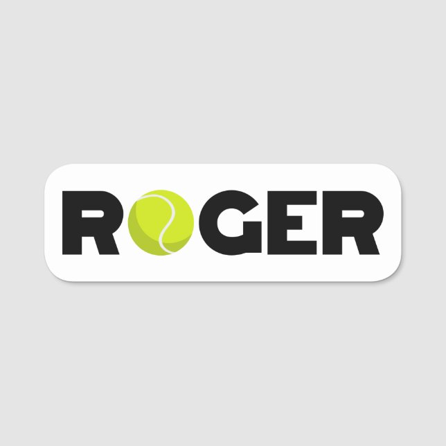 Porte-nom Roger Tennis (Devant)