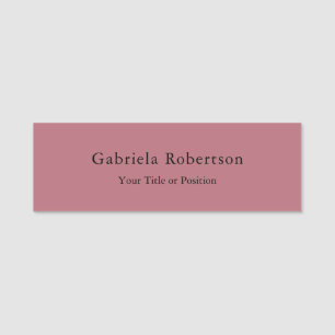 Porte-nom Rose Gold Color Professional tendance moderne plai