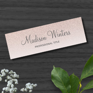 Porte-nom Rose Gold Parties scintillant Ombre Nom de l'emplo