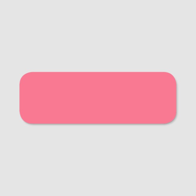 Porte-nom Rose-rose (couleur solide) (Devant)