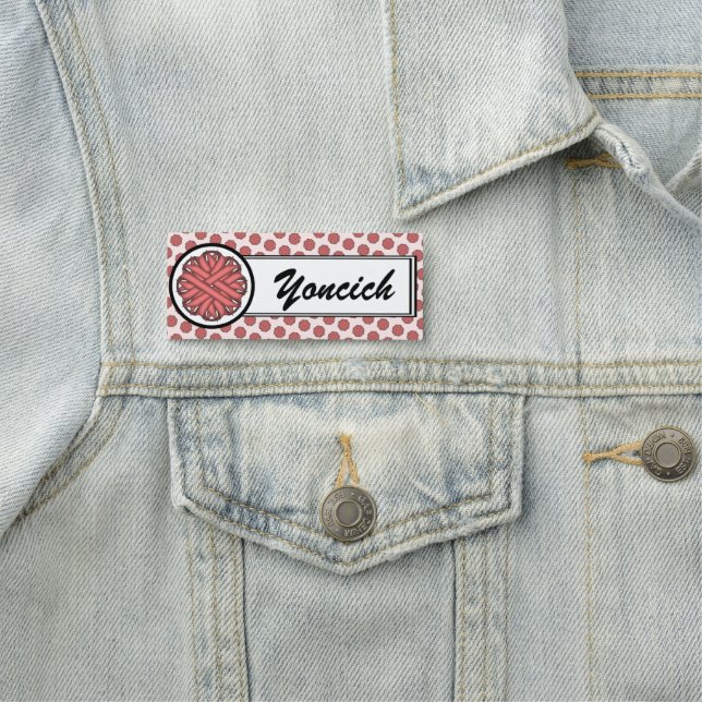Porte-nom Ruban aux fleurs roses par Kenneth Yoncich (En situation)