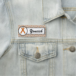 Porte-nom Ruban orange standard par Kenneth Yoncich