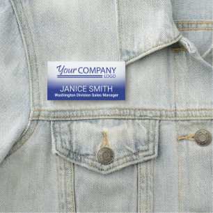 Porte-nom Salon de la convention de marque du logo bleu dégr