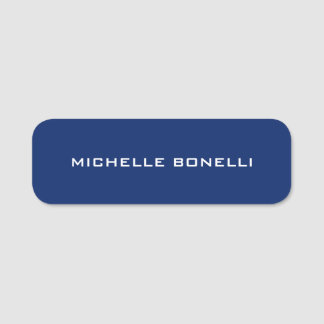 Porte-nom Sapphire Bleu Minimaliste Plaque Lisible Moderne