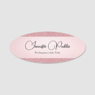 Porte-nom Script de calligraphie Modèle Rose Gold Parties sc