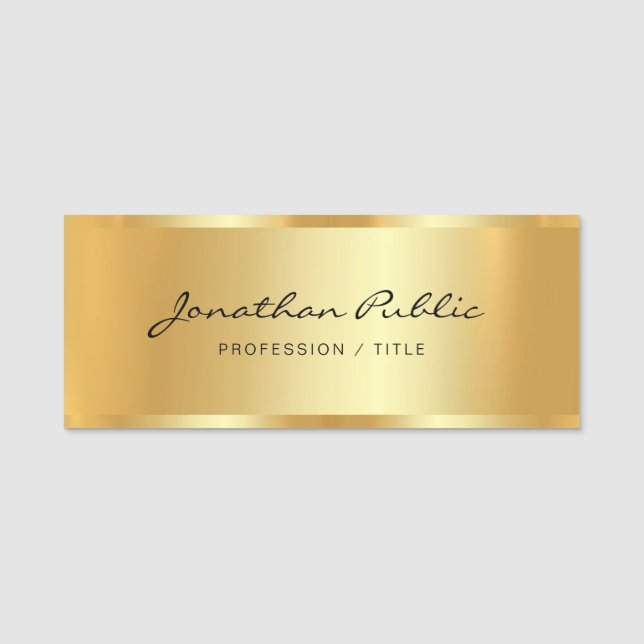 Porte-nom Script de typographie professionnelle élégante per (Devant)