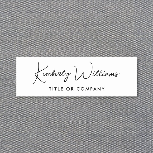 Porte-nom Script professionnel chic (Créateur téléchargé)