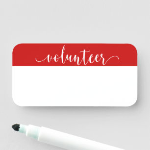 Porte-nom Script Volontaire d'effacement sec personnalisable