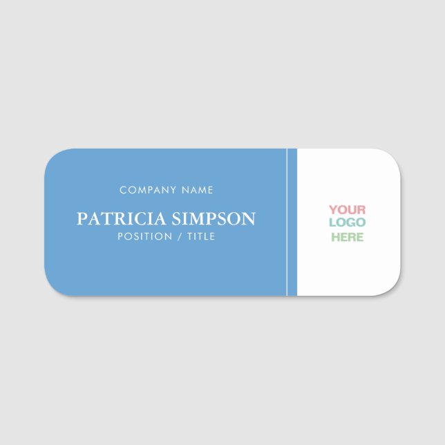 Porte-nom Serene Regatta Blue & White : Corporate Distinctio (Devant)