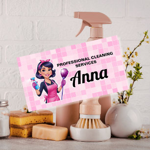 Porte-nom Service de nettoyage Pink Maid Janitorial