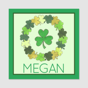 Porte-nom Shamrock vert Wreath Lucky St. Patrick's Day