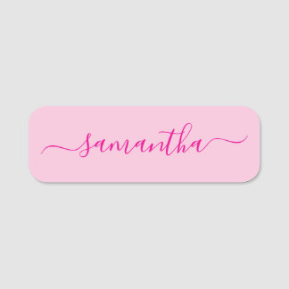 Porte-nom Signature Féminine Rose Chaud
