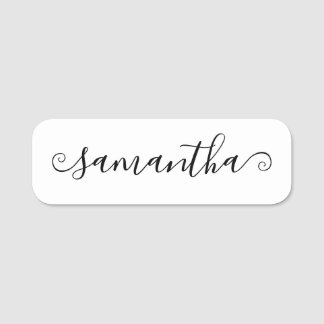 Porte-nom Signature Script Boucle Courte