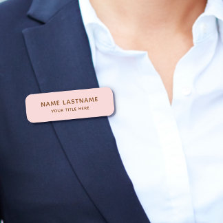 Porte-nom Simple Bleu Rose Titre Sécurité Pin Magnétique
