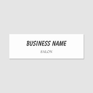 Porte-nom simple bleu vert aquarelle script affaires moderne