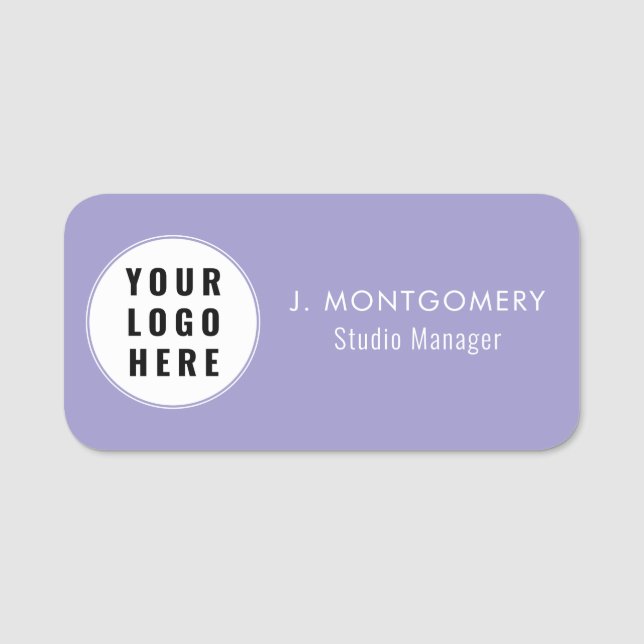 Porte-nom Simple Business Logo Company Employees Staff (Devant)