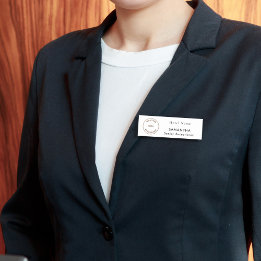 Porte-nom Simple Company Logo Hotel Job Title Any Color