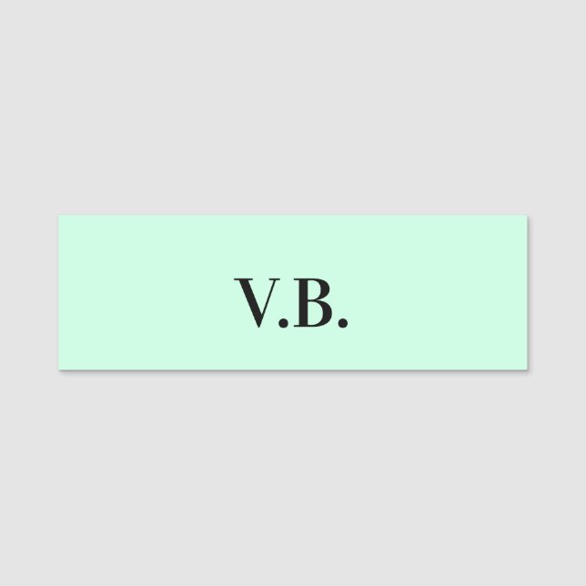 Porte-nom Simple couleur unie ajouter nom texte monogramme (Devant)