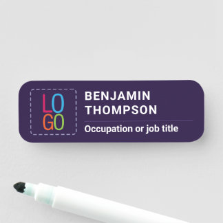 Porte-nom Simple Minimaliste Ajouter Logo & Nom Business Pur