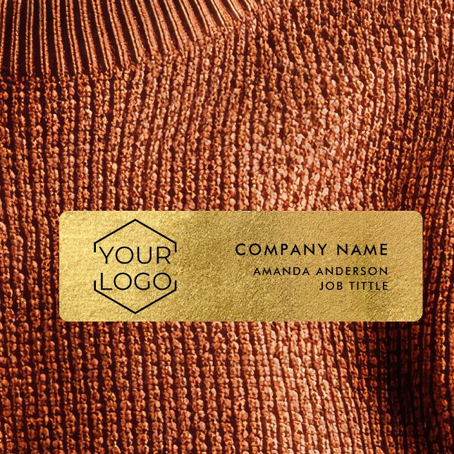 Porte-nom Simple Moderne Logo Employé En Plastique  (Créateur téléchargé)