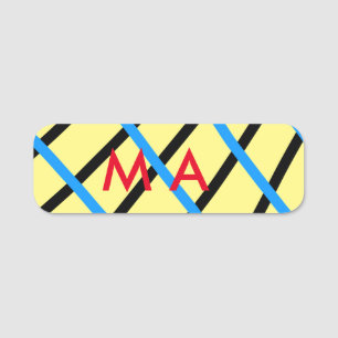 Porte-nom Simple monogramme ajouter votre nom lettre man min