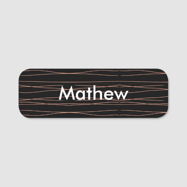 Porte-nom Simple monogramme ajouter votre nom lettre man min (Devant)