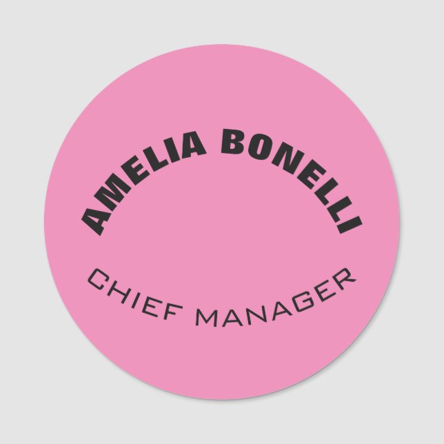 Porte-nom Simple Plaine simple créative et durable (Devant)