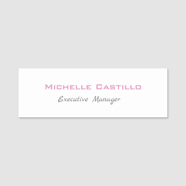 Porte-nom Simple Plaine simple créative et durable (Devant)