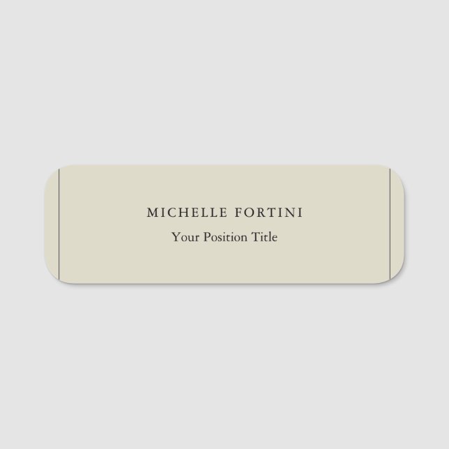 Porte-nom Simple Plaine simple créative et durable (Devant)