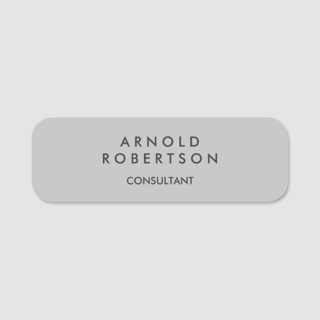 Porte-nom Simple Plaine simple créative et durable (Devant)