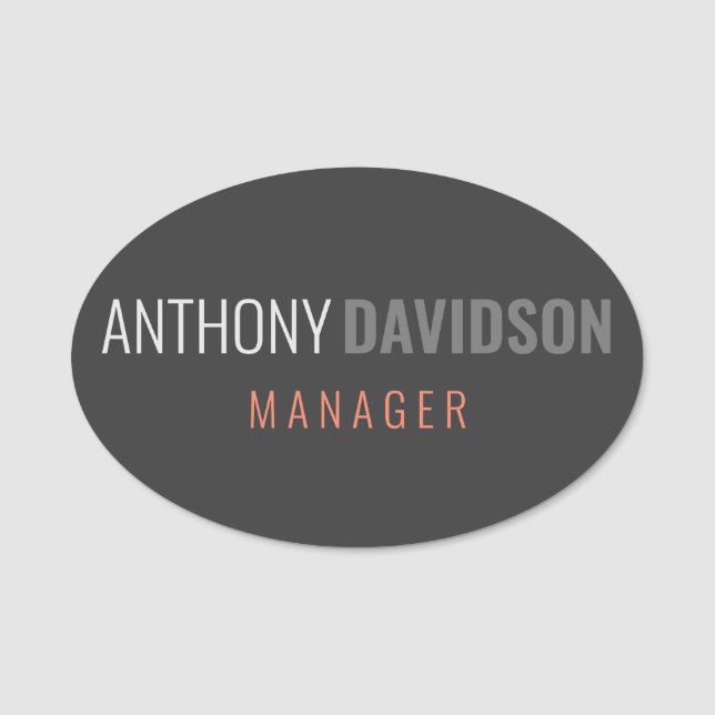 Porte-nom Simple Plaine simple créative et durable (Devant)