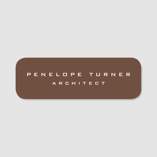 Porte-nom Simple Plaine simple créative et durable (Devant)