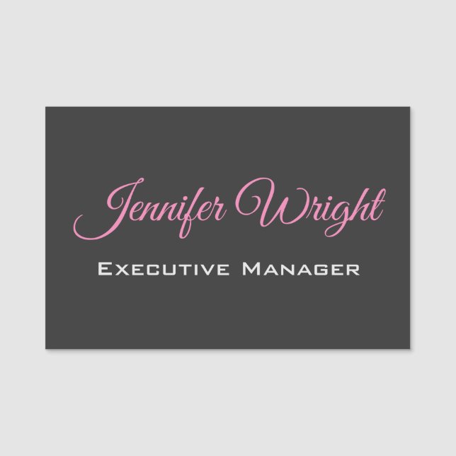 Porte-nom Simple Plaine simple créative et durable (Devant)