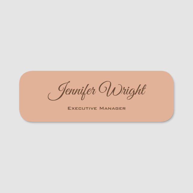 Porte-nom Simple Plaine simple créative et durable (Devant)