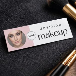 Porte-nom Slim Blush Rose Beauty Professional MUA Photo Qr