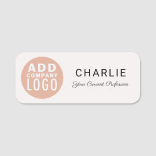 Porte-nom Société de logo d'entreprise Personnel Minimaliste